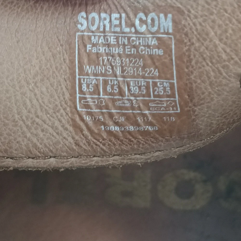 Sorel Joanie ll Lace Tan up Leather Wedge Sandals Open Toe NL2914-224 Sz 8.5